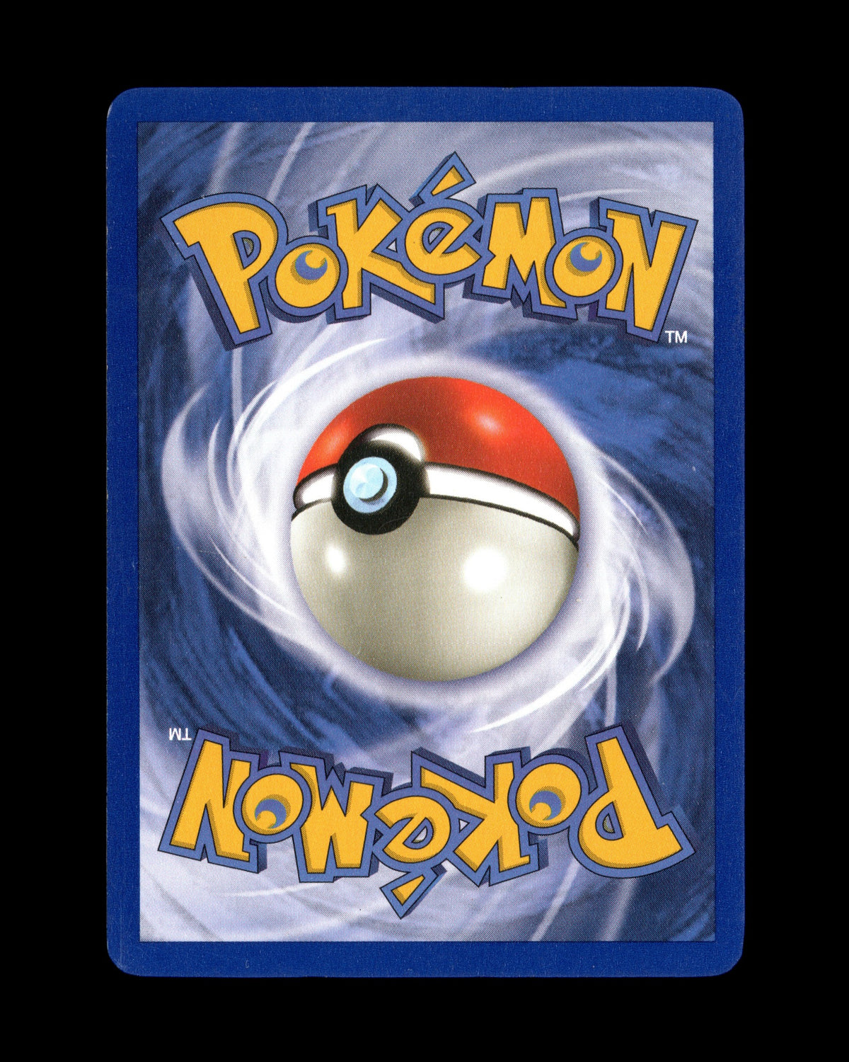 Achterkant van een originele Pokémon Zapdos 30/62 Fossil kaart van CardVault Belgium met klassiek blauw ontwerp