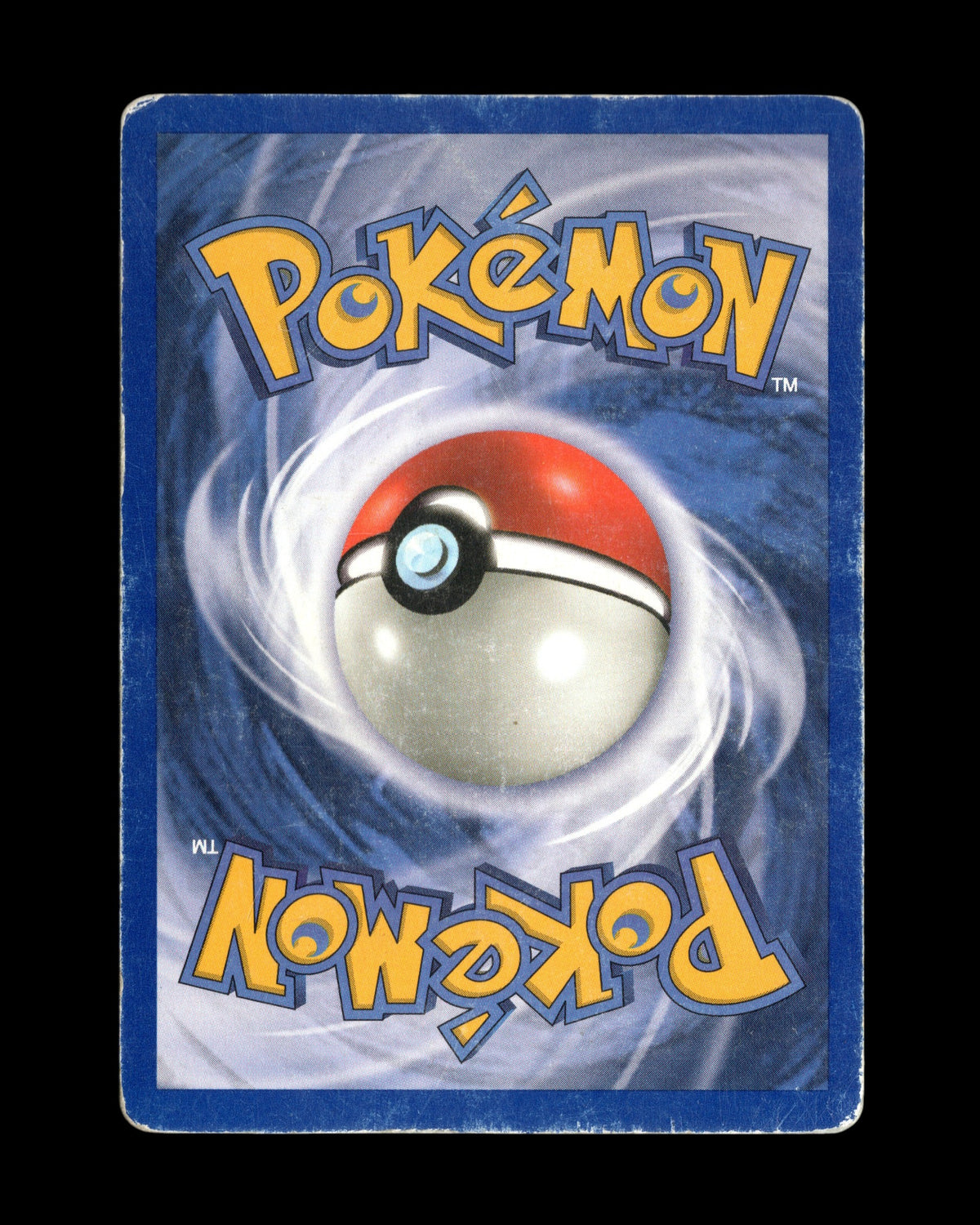 Achterkant van een originele 1999 Pokémon kaart met het klassieke blauwe Pokéball ontwerp van CardVault Belgium