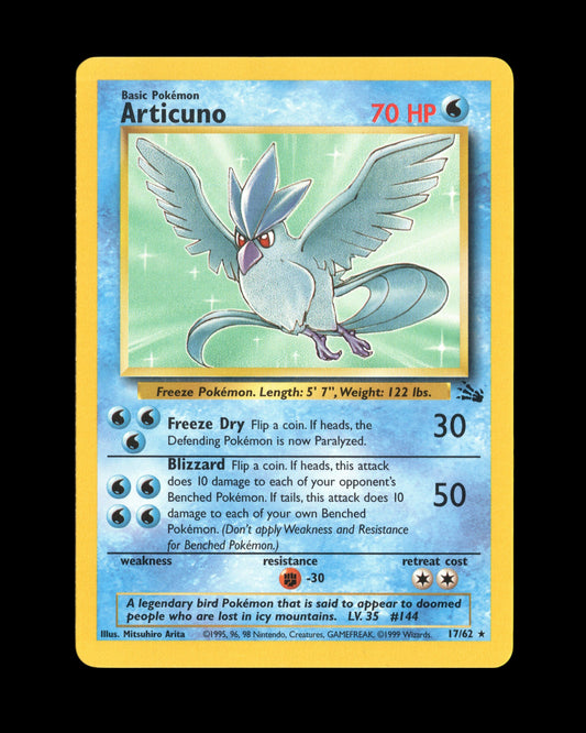 Pokémon Articuno 17/62 Fossil 1999