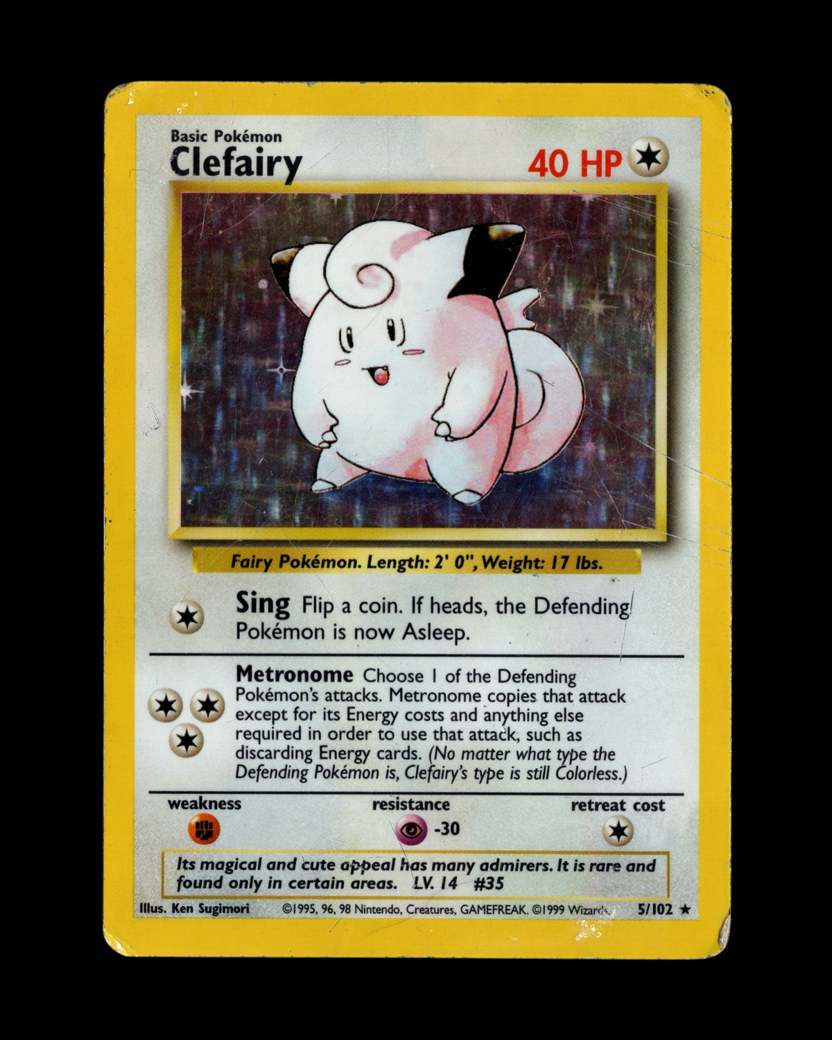 Pokémon Clefairy 5/102 Base Set 1999
