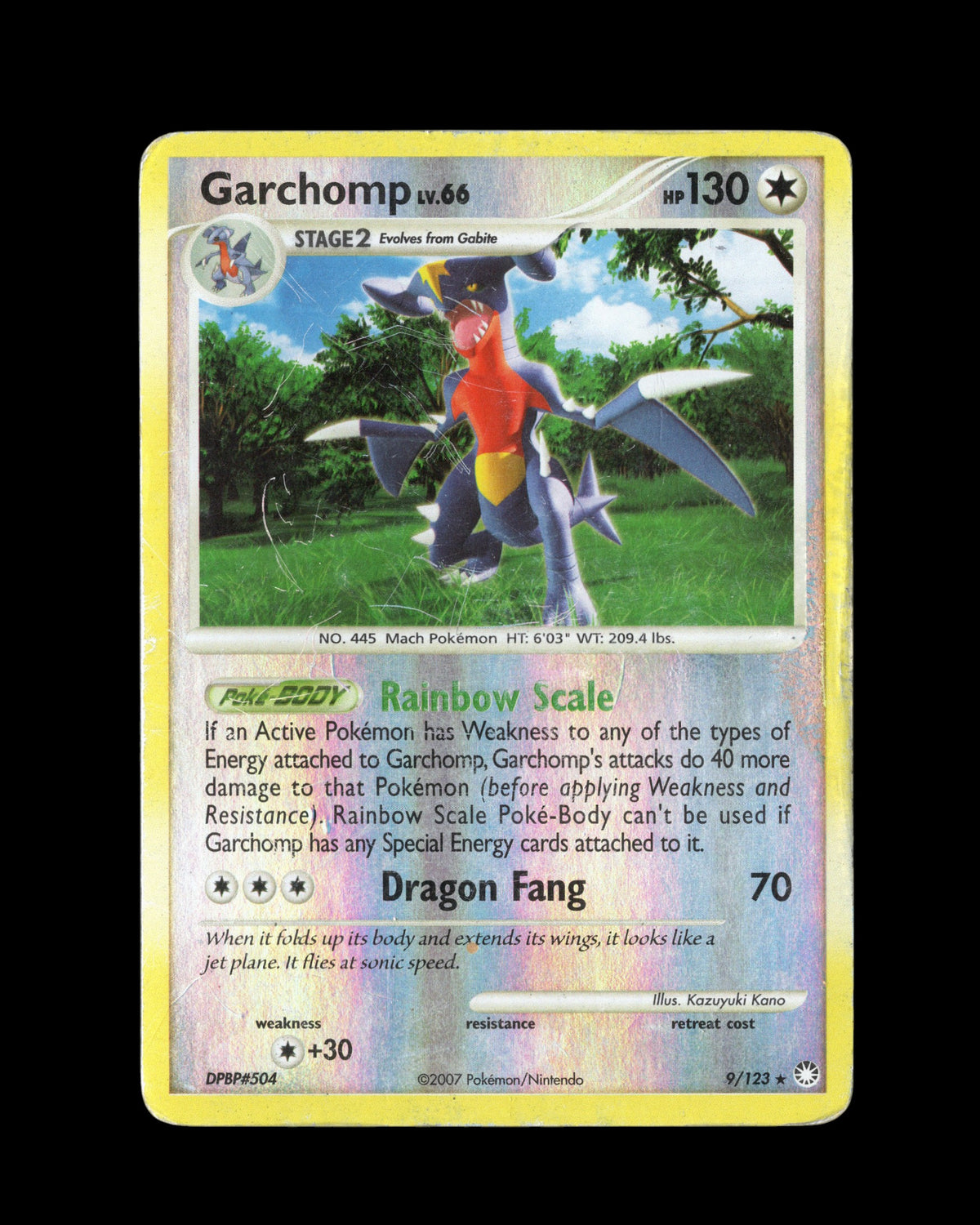 Pokémon Garchomp 9/123 Mysterious Treasures 2007