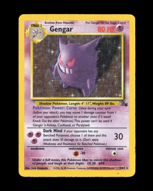 Pokémon Gengar 5/62 Fossil 1999