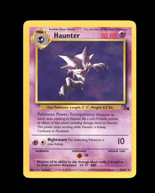 Pokémon Haunter 21/62 Fossil 1999