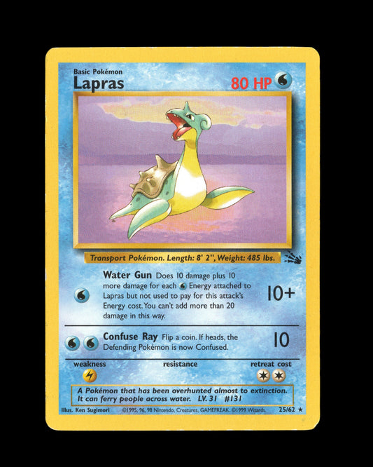 Pokémon Lapras 25/62 Fossil 1999