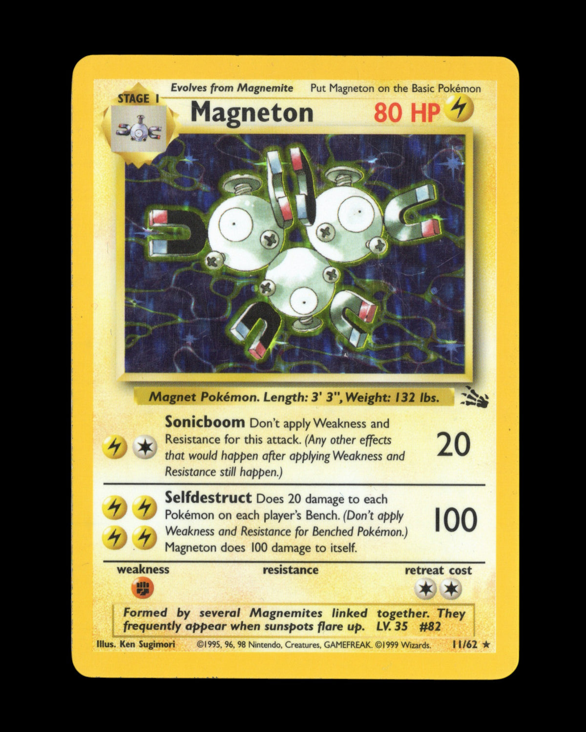Pokémon Magneton 11/62 Fossil 1999