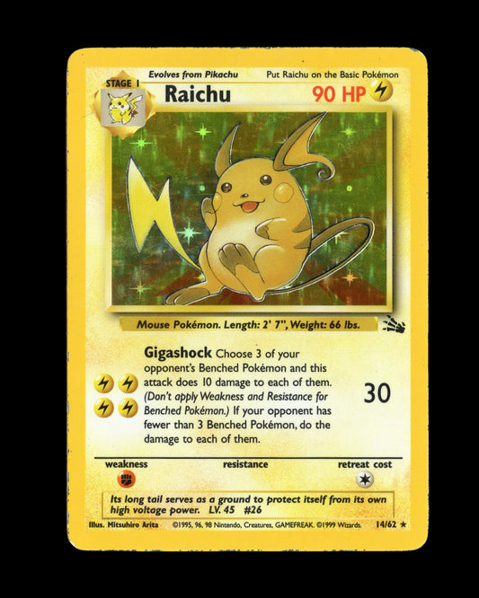 Pokémon Raichu 14/62 Fossil 1999