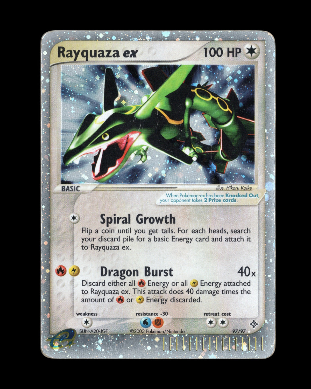 Pokémon Rayquaza ex 97/97 EX Dragon 2003