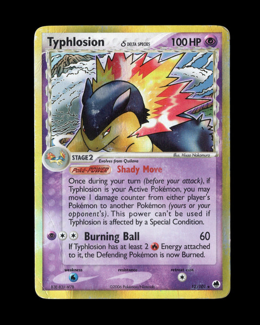Pokémon Typhlosion δ 12/101 EX Dragon Frontiers 2006