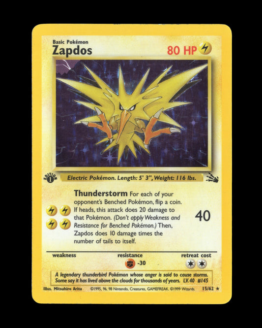 Pokémon Zapdos 15/62 Fossil 1999