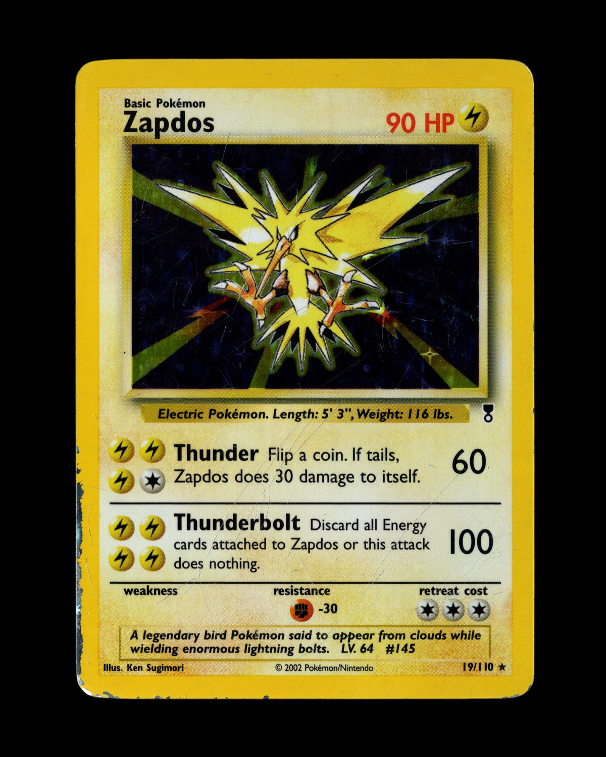 Pokémon Zapdos 19/110 Legendary Collection 2002