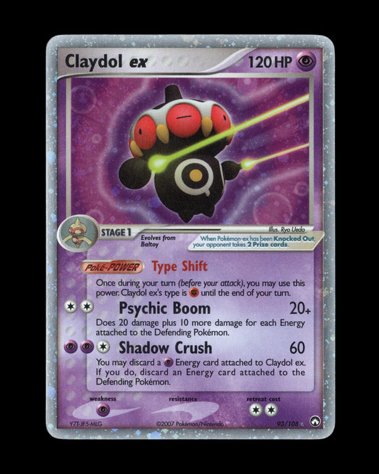 CardVault Belgium Pokémon kaart Claydol ex 93/108 uit de EX Power Keepers set, een zeldzame holo verzamelkaart.