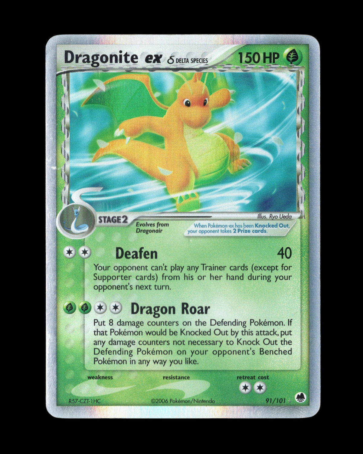 CardVault Belgium Pokémon Dragonite ex Delta Species 91/101 kaart uit EX Dragon Frontiers set in excellent conditie