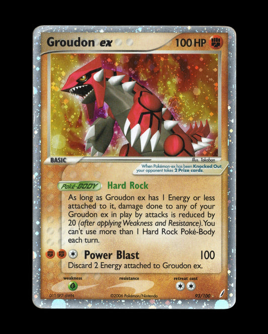 CardVault Belgium Pokémon Groudon ex 93/100 holo kaart uit de EX Crystal Guardians set uit 2006