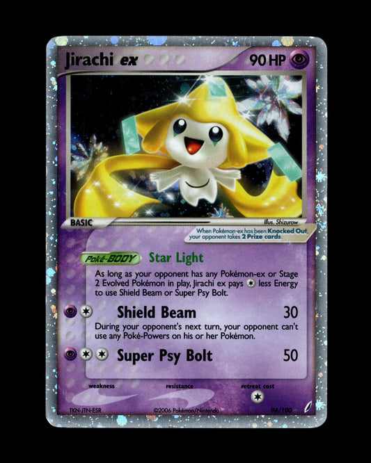 CardVault Belgium Pokémon Jirachi ex 94/100 kaart uit de EX Crystal Guardians set met glinsterende foil-afwerking