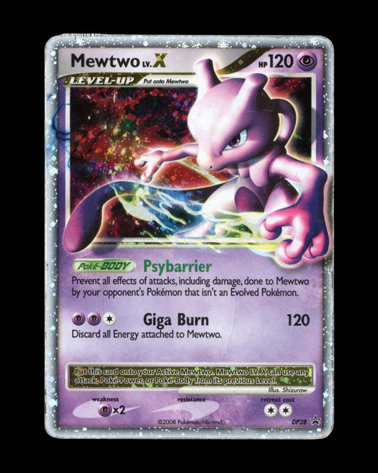 CardVault Belgium Pokémon Mewtwo Lv.X DP28 Diamond & Pearl promo kaart met glimmende holo afwerking