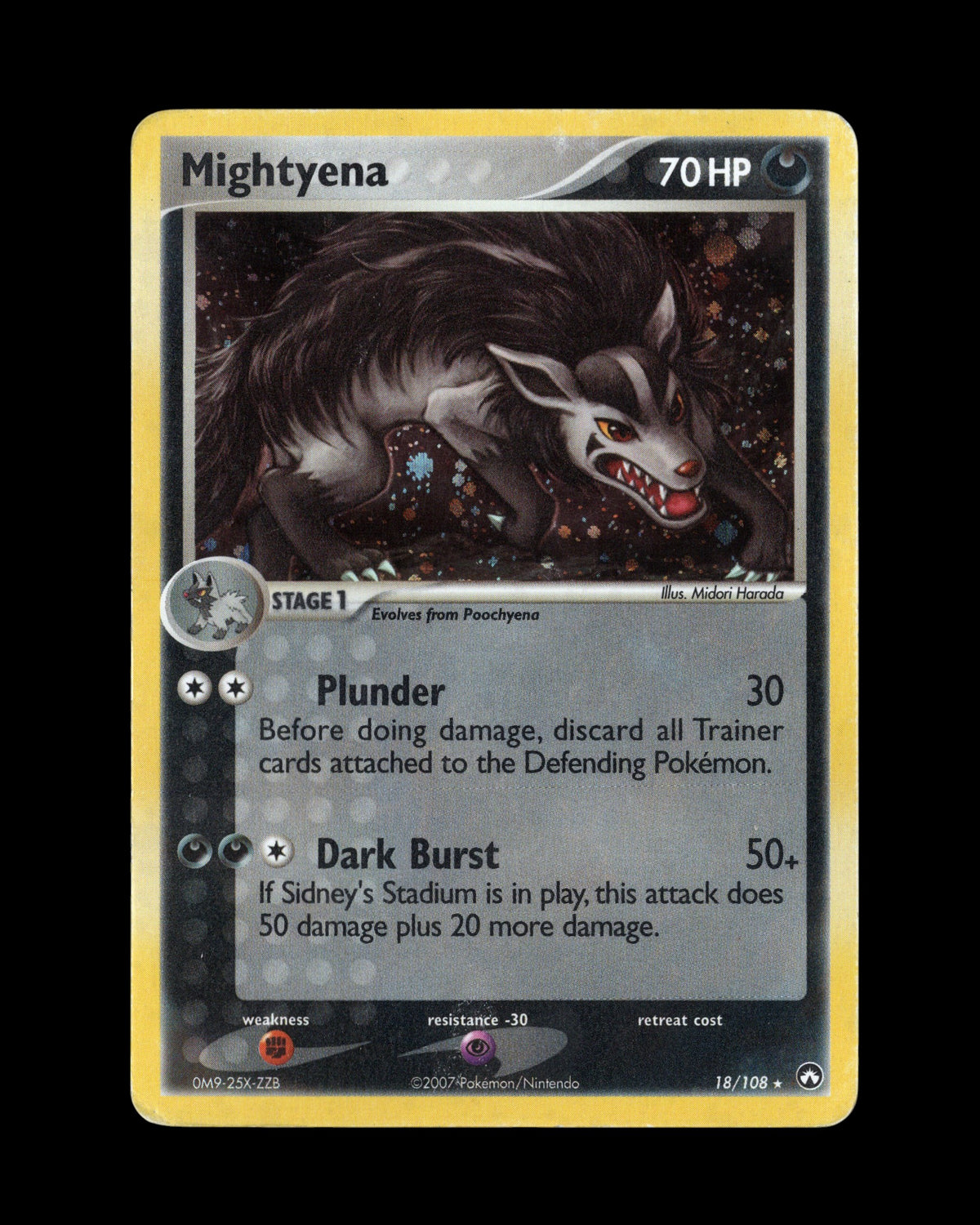 CardVault Belgium Pokémon kaart Mightyena 18/108 uit de EX Power Keepers set uit 2007 in uitstekende staat