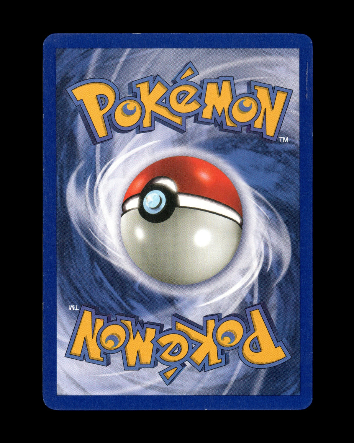 Achterkant van een vintage 1999 Pokémon kaart met het klassieke blauwe ontwerp van CardVault Belgium