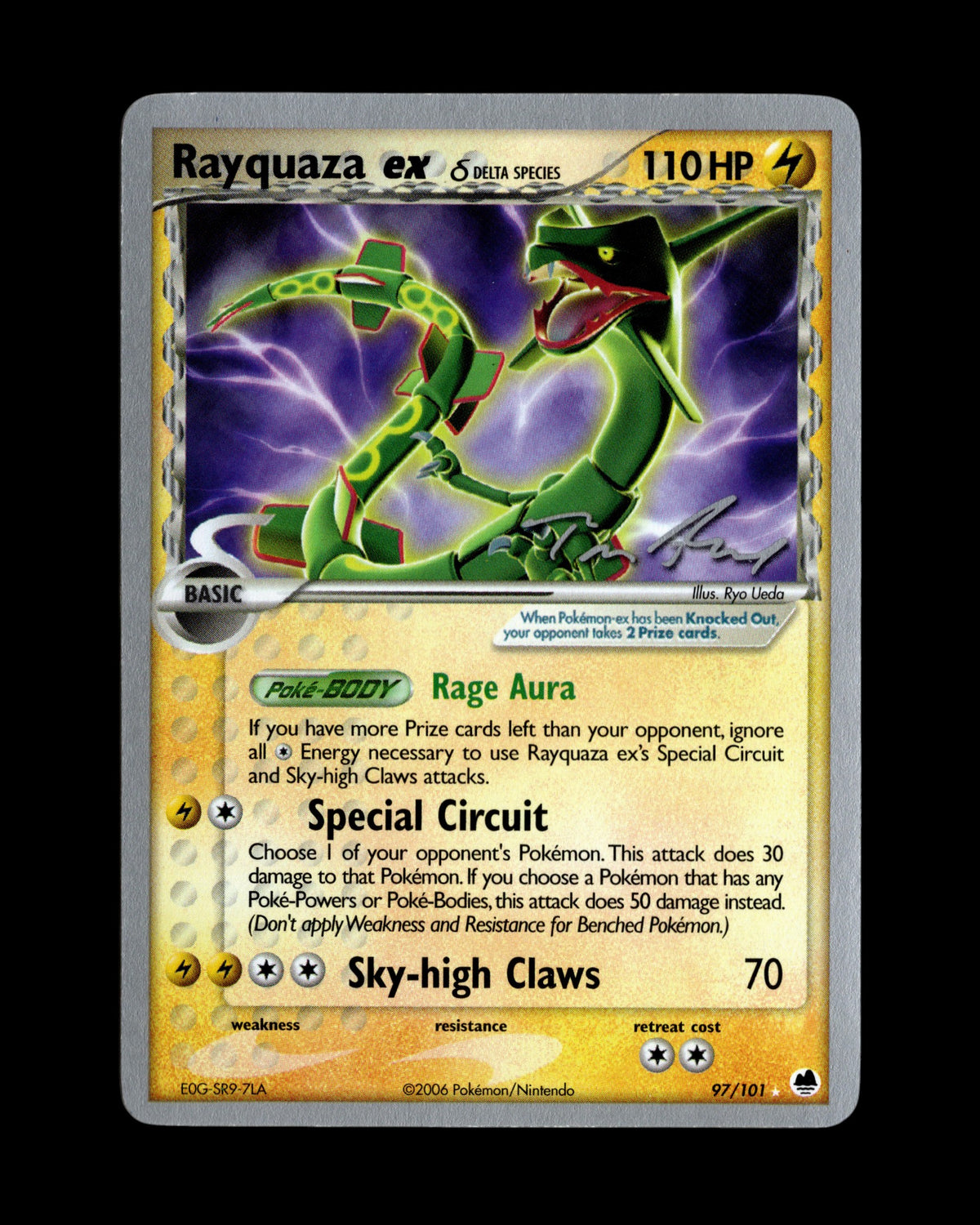 CardVault Belgium Pokémon kaart Rayquaza ex Delta Species 97/101 World Championships 2007 met gouden achterkant