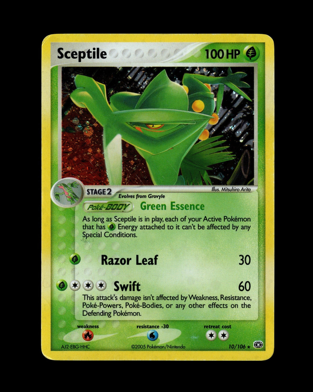 CardVault Belgium Pokémon kaart Sceptile 10/106 EX Emerald 2005 holo rare in uitstekende staat
