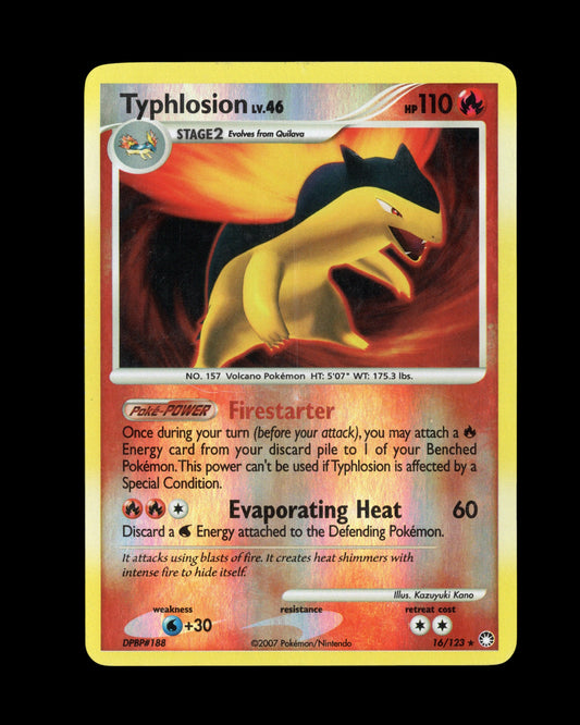 CardVault Belgium Pokémon kaart Typhlosion 16/123 Holo Rare uit de Mysterious Treasures set uit 2007
